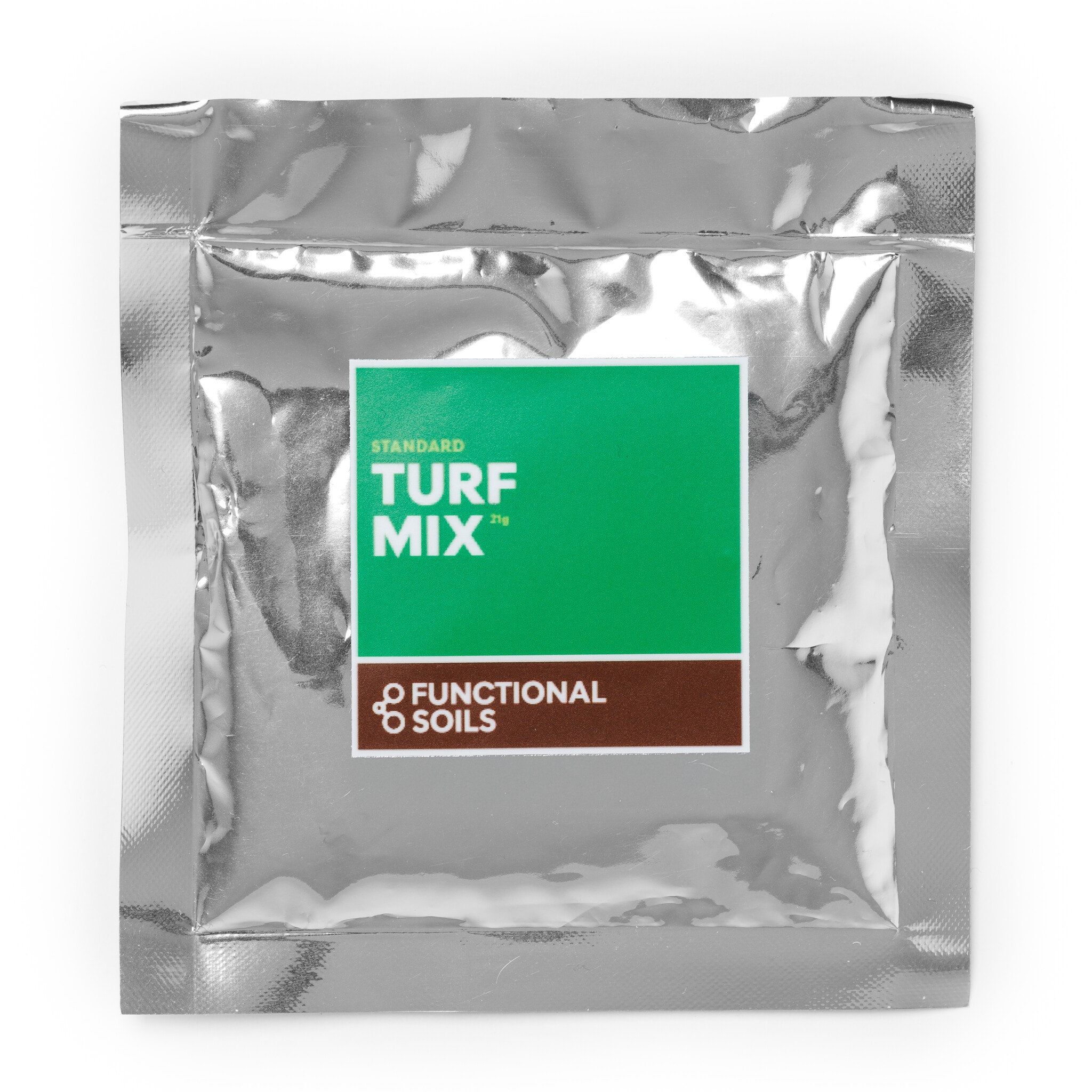 Turf Mix foil pouch, front